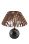 Opviq Balloon Bamboo Lámpara de Mesa Negro, Blanco y Dorado